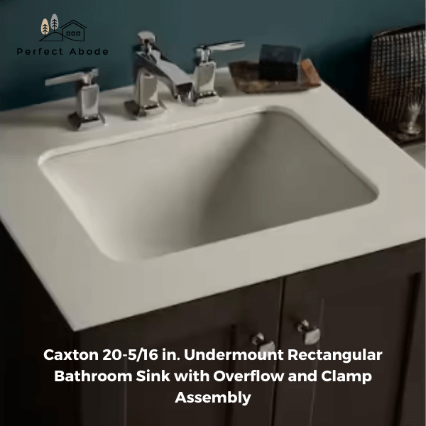 caxton 20 5 16 in. undermount rectangular bathroom sink with overflow and clamp assembly