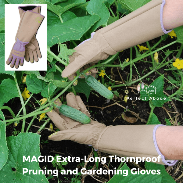 3. MAGID Extra-Long Thornproof Pruning and Gardening Gloves