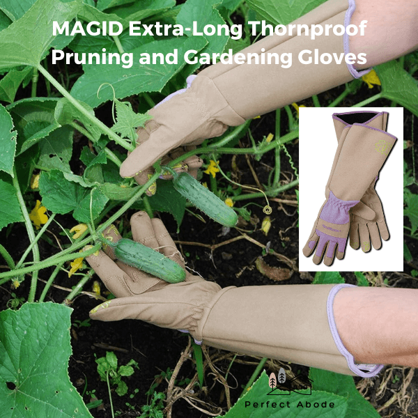 3. MAGID Extra-Long Thornproof Pruning and Gardening Gloves